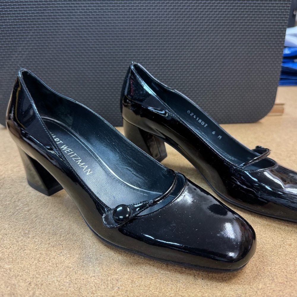 Stuart Weitzman Glossy Black Heels
